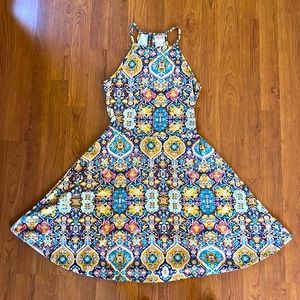 women’s xs printed mini dress